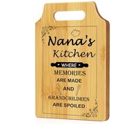 Nana Gifts, Nana Birthday Gifts, Mother's Day Gifts for Nana-Unique Handmade Bamboo Cutting Board, Kitchen Gifts from Grandchildren, Creative Kitchen Presents for Mother's Day Christmas