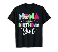 Nana of the Birthday Girl Shirt Farm Pig Grandma Mama 1st T-Shirt