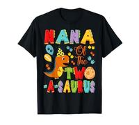 Nana of The Two-A-Saurus 2nd Birthday Boy Dinosaur T-Shirt