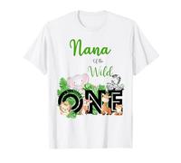 Nana of The Wild One | Zoo's Happy Birthday Jungle Animal T-Shirt