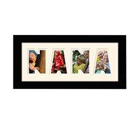 Nana Photo Frame Thank the Stars letters cut out using Quality Board 889A (Black Finish Frame Cream mount (plain))