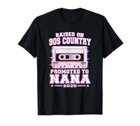 Nana Promoted 2025 Raised On 90's Country Mother's Day T-Shirt