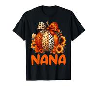 Nana Pumpkin & Coquette Bow Family Matching Thanksgiving Mom T-Shirt
