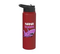 Nana Shark Funny Family Stainless Steel Insulated Water Bottle