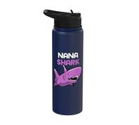 Nana Shark Funny Family Stainless Steel Insulated Water Bottle