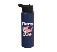 Nana Shark Funny Matching Stainless Steel Insulated Water Bottle