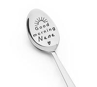 Nana Spoon Gifts from Grandchildren Grandkids, Good Morning Nana Spoons for Grandma Grandmother Mothers Day Birthday Gift for Nana Nanny Tea Coffee Engraved Spoon for Coffee Lover Gift
