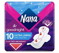 Nana Ultra Goodnight Large Sanitary Towels with Wings - Pack of 10