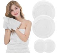 Nanaborn Compressed Bath Towels Disposable Face Towel for Travel/Camping/Hotel 4 Pcs