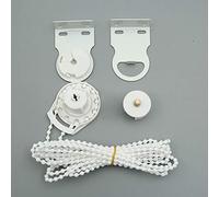 NANAD 35mm Quality Metal Bracket Upgrade Roller Blind Fittings Spare Kit, White Heavy Duty Bead Chain Kit For Roller Blind Home Hardware Practical(White)