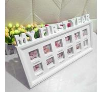 NANAD Photo Frame 12 Months My First Year Moments Home Decor Show Multifunctional Display Newborn Baby Desktop Infant Ornaments Girls Boys PVC Souvenirs Picture
