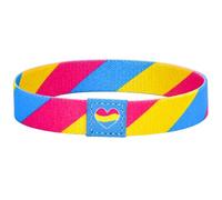 Nanafast LGBTQ Rainbow Pride Bracelet for Women Men Stretch Elastic Wristband LGBT Bracelets for Pride Month Trans Bisexual Nonbinary Lesbian Asexual Stuff Accessories-Pansexual 1pc