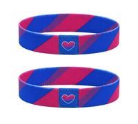 Nanafast LGBTQ Rainbow Pride Bracelet for Women Men Stretch Elastic Wristband LGBT Bracelets for Pride Month Trans Bisexual Nonbinary Lesbian Asexual Stuff Accessories, 1PC, Polyester, no gemstone