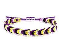 Nanafast LGBTQ Rainbow Pride Bracelets for Women Men Bisexual Lesbian Transgender Pansexual Nonbinary Asexual Gender Fluid Handmade Braided LGBT Pride Bracelets for Pride Month LGBTQ Community