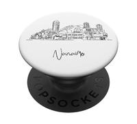 Nanaimo British Columbia Skyline Travel Souvenirs Cityscape PopSockets Adhesive PopGrip