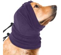 Nanaki Calming Hoodie Dog Ear Cover Purple,L -Soft No Shake Dog Ear Wrap Hematoma, Adjustable Head Protection for Fireworks Grooming, Anxiety Relief, Thunderstorm, Bathing Noise Protection