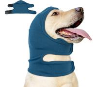 Nanaki Calming Hoodie Dog Ear Covers-No Shake Hematomas Ear Wraps for Dogs, Adjustable Head Wrap Muffs Noise Cancelling Protector, Anxiety Relief, Fireworks & Grooming Bathing, 4th of July, Vet Visit