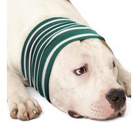 Nanaki Calming Hoodie Dog Grooming Ear Cover Anxiety Relief-No Shake Dog Ear Wrap Hematoma, Striped Head Wrap Snoods for Noise Protection, Bath, Fireworks, Thunderstorm, Blow Drying, Warm-Keeping