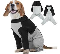 Nanaki Dog Surgery Suit Dog Pajamas for Large Breeds - Soft Onesie for Dogs After Surgery, Comfy Pitbull Pajamas, Surgical Alternative to Cone Prevent Licking for Female Dogs, Black, XL