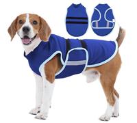 Nanaki Reflective Dog Fleece Sweater-Warm Cozy Puppy Fleece Vest for Fall Early Spring Dog Winter Coat, Adjustable Stretchy Pet Sweatshirts for Beagle Boston Terrier Bulldogs Sweater Christmas, L