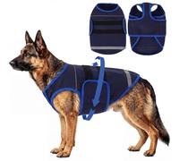Nanaki Small Dog Anxiety Vest-Adjustable Dog Calming Vest for Fireworks,Thunderstorm,Separation-Thunder Coat for Dogs Anxiety Relief, Vet Visit, Car Rides, Grooming to Stop Shaking & Barking, Navy,S