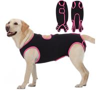 Nanaki Soft Dog Surgical Suit, Breathable Dog Post Surgery Suit, Cone Alternative,Abdominal Wound Protection Prevent Licking,Adjustable Bodysuit Puppy Onesie Pet Pajamas Post-Op Wear,Black, 3XL