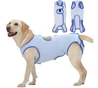 Nanaki Soft Dog Surgical Suit, Breathable Dog Post Surgery Suit, Cone Alternative,Abdominal Wound Protection Prevent Licking,Adjustable Bodysuit Puppy Onesie Pet Pajamas Post-Op Wear,Blue, 3XL