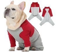 Nanaki Soft Female Dog Spay Recovery Suit for After Surgery - Post-Spay Surgical Onesie for Dogs, Small Dog Pajamas, Abdominal Incision Protection, Cone Alternative,Red S