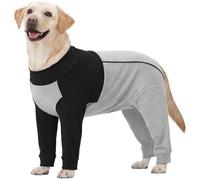Nanaki Soft Surgical Recovery Suit for Dogs After Surgery Dog Pjs Large Breed-Stretchy Post-Op Body Suit for Female Spay, No-Lick Onesie, Protective Pet Wear Cone Alternativ Prevent Licking,Black,3XL