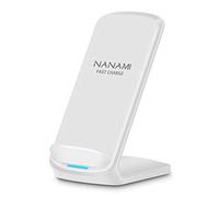 NANAMI Wireless Charger for Samsung and iPhone - 10W Fast Induction Charger Stand for Galaxy S26 S25 S24 S23 S22 S21 S20 S10 S9 Note 20, 7.5W for iPhone 18 Pro Max 17 16 15 14 13 12 11 SE2 X XS XR 8
