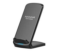 NANAMI Wireless Charger for Samsung and iPhone, 15W Fast Wireless Charging Stand for Galaxy S26 S25 Ultra S24 S23 S22 S21 S20 Note 20, 7.5W for iPhone 18 Pro Max 18 Pro 17 16 15 14 13 12 11 X XS XR