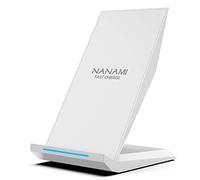 NANAMI Wireless Charger Stand for iPhone & Samsung Galaxy, Desk Charger | Compatible with Galaxy S26/S25/S24/S23/S22/S21/S20 and iPhone 17/16/15/14/13/12/11, Dual-Coil Charging, Portrait & Landscape