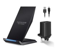 NANAMI Wireless Charger with Plug for - Qi-Certified Fast Cordless Charger for iPhone 17 16 15 14 13 12 11 SE2 XS XR X 8Plus, Induction Charging Stand for Samsung Galaxy S25 S24 S23 S22 S21 S20 S10 S9