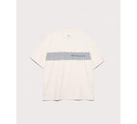 nanamica Mens Oversized OOAL Graphic Pocket T-Shirt - Colour: Ivory - Size: Large Large