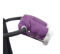 NANANA Stroller Fleece Hand Muff, Stroller Hand Muffs Extra Thick Warm Fleece Winter Waterproof Anti-freeze Pram Hand Gloves for Most Baby Infant Toddler, 25x16cm,Purple