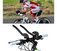 NANANA TT Handlebar Aero Bar Triathlon Time Trial Tri Cycling, Bicycle Rest Handlebar Time Trial Bike Handlebar for Road Bike Or Mountain Bike Clamps Relaxlation Updated Version(Black)