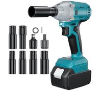 Nananuu 700Nm 3 in1 Cordless Impact Wrench with BL1830 5.0 * 2 18V Battery, Brushless Impact Wrench with 6 Sockets and LED Light for Scaffolding and Automotive Assembly