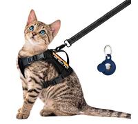 nanappice Tactical Cat Harness for Walking, Adjustable Escape Proof Pet Vest for Large Cat,Easy Control Breathable Cat Vest with Handle，Molle Patches