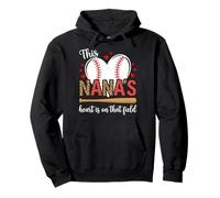 Nanas Baseball Field Leopard Polka Dot Heart Sports Pullover Hoodie
