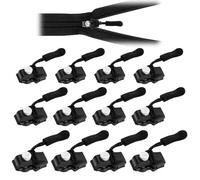 NANASUGUR 12 Piece Zip Replacement Zip Repair Kit Zippers Zipper Pendant 3 Sizes Removable for Jacket, Backpack, Luggage, Sleeping Bag