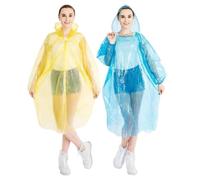 nanaxagly Adult raincoat, portable disposable carry card style separately packaged emergency raincoat, universal size (2 packs)