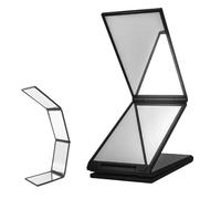 nanaxagly Foldable Makeup Mirror, 4 Way Mirror, 360 Degree Handheld Desktop Portable Self Hair Haircut Makeup Barber Mirrors, for Hair Cuting, Styling, Grooming,Vehicle Maintenance.1Pcs
