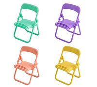 nanaxagly Mini Chair Foldable Cell Phone Stand, 4Pcs Portable Funny Cute Cell Phone Holder Stand Compatible with Smartphone/Phone/Pad/Tablet/E-Readers, 4 Candy Colors
