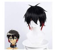 Nanbaka Jyugo No. 15 Anime Cosplay Wig The Numbers Jugo Prison Short Black Red Heat Resistant Synthetic Hair Wigs Facial Hair