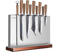 Nanbone Metal Magnetic Knife Holder Magnets Kitchen Storage Universal Magnetic Knife Block Without Knives Stainless Steel Knife Magnetic Strip Stand Race Cutlery Display Stand Saves Counter Space