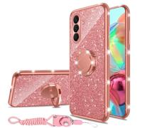 nancheng for Samsung Galaxy A57 5G Phone Case Cute Bling, Rose Gold