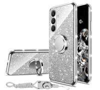 nancheng Phone Case for Samsung Galaxy S26 FE/S25 FE Glitter, Silver