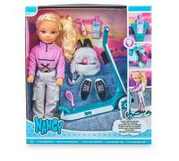 Nancy - A day scooter doll with scooters, lights on wheels, very cool clothing and accessories has to carry in a backpack, for children from 3 years Famosa (700016705)