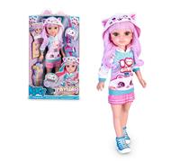 NANCY Catwaii NAC75000 Japanese Kawaii Doll with Kitten Comb, Stickers and Tatto