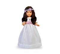 Nancy - Communion Collection, First Communion Dress Doll and Flower Crown, Brunette, with White Dress, for Gifting, 2023 Reedition, Famous (NAL0000)